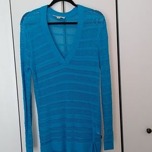 Michael Kors Turquoise Crocheted Sweater